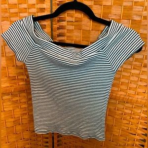 Lulus Ribbed Off-Shoulder Top